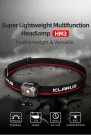 Klarus HM3 Super Lettvekts Hodelykt - USB C  thumbnail