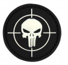 Punisher sight PVC Patch  Black/White  thumbnail