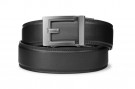Kore Classic Leather Belt - Sort/Gunmetal  thumbnail