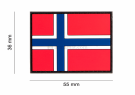 PVC patch Norsk Flagg farge  55 x 36 mm thumbnail