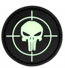 Punisher sight glow in the dark PVC Patch   thumbnail