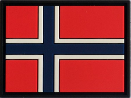 PVC patch Norsk Flagg 54 x 79 mm  