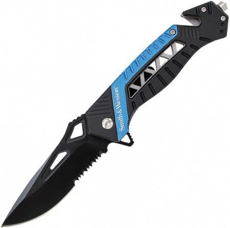 Smith & Wesson Rescue Foldekniv Blue 