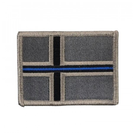 Norsk Flagg  75 x 55 mm Blk/Grey Thin Blue Line 