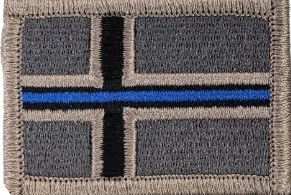 Norsk Flagg  5,2 x 3,5 Blk/Grey Thin Blue Line