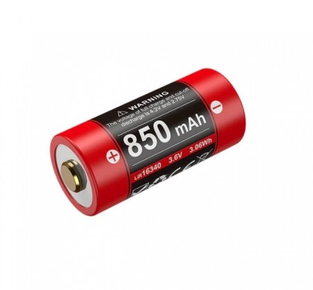 Klarus 16GT-85UR – Oppladbart 16340 batteri 850 mAh USB-C